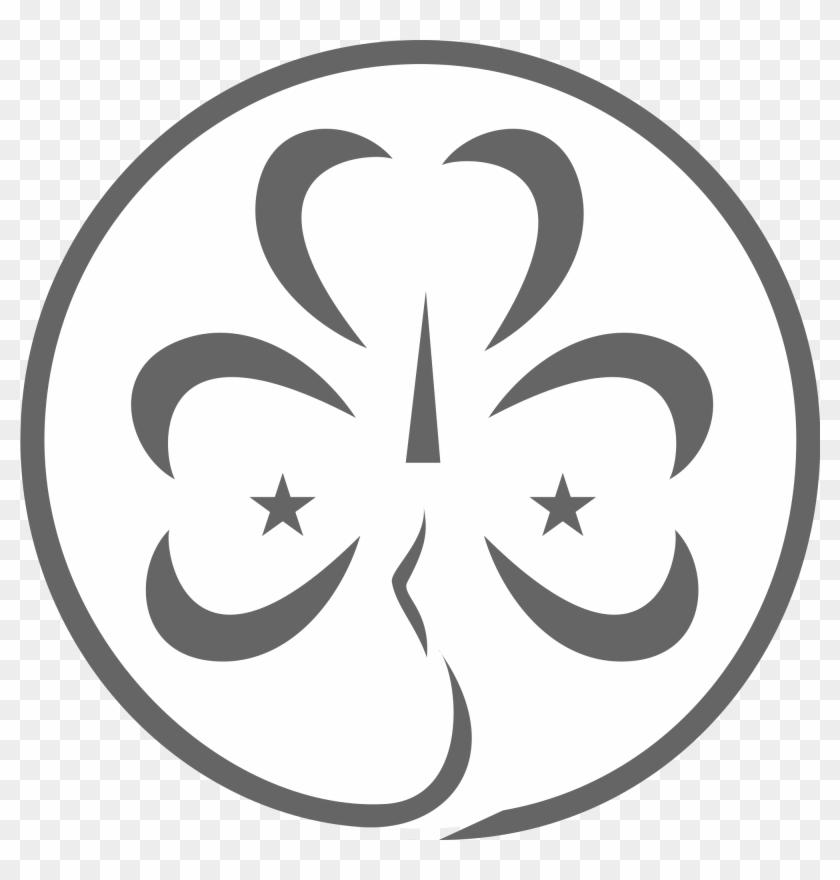 Filewikiproject Scouting Trefoil Greyscale - World Association Of Girl Guides And Girl Scouts #168839