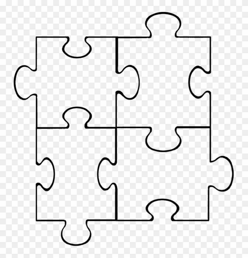 Blank Puzzlepieces - Clipart Library - Printable Autism Puzzle Piece Template #169008