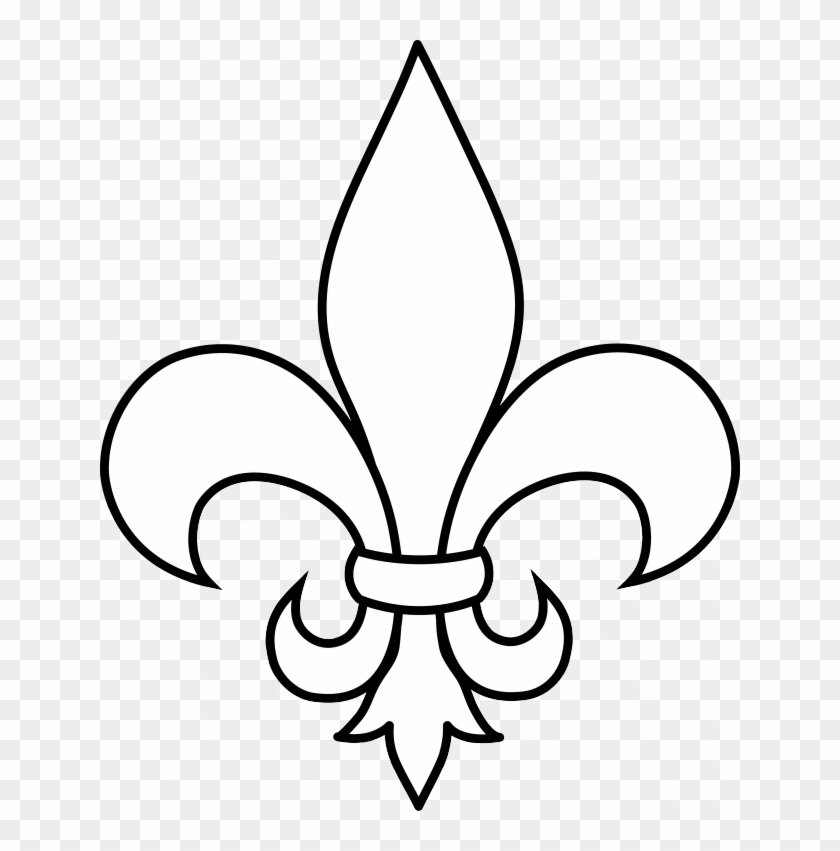 White Fleur De Lis Clipart - Fleur De Lis Drawing #169388