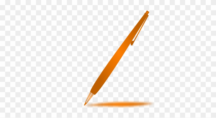 Orange Pencil Clip Art At Clker - Writing #169637