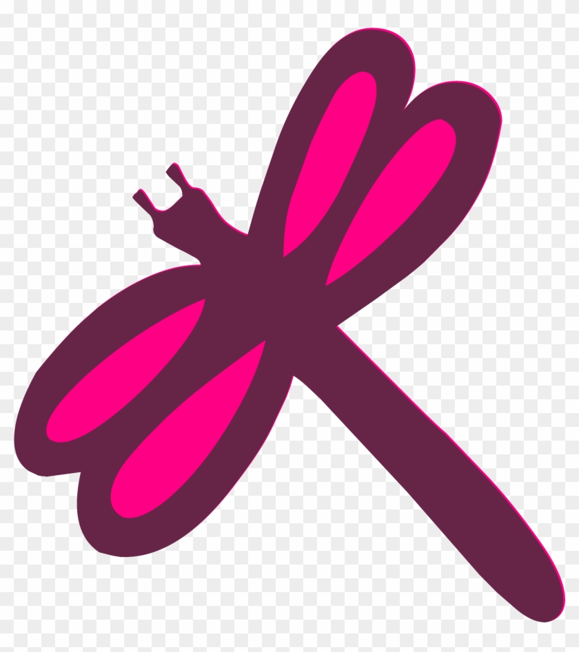 Pink Dragonfly - Libelula Dibujo Png #906501