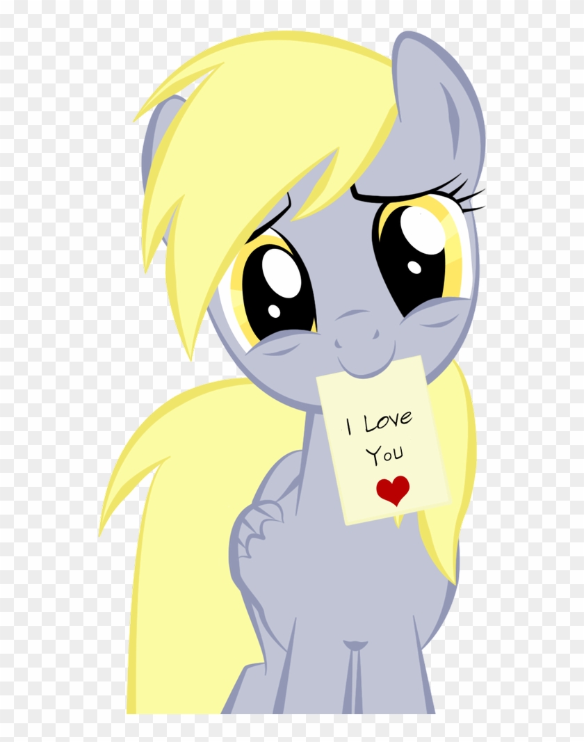I Love You Derpy Hooves Pony Cartoon Yellow Black Mammal - Mlp Derpy Love You #906503