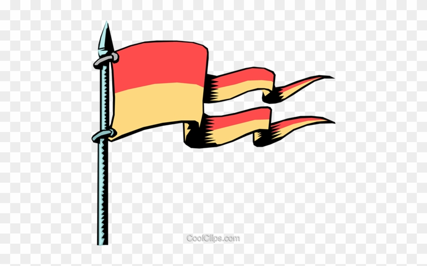 Cartoon Flags Royalty Free Vector Clip Art Illustration - Medieval Flag Clipart #906546