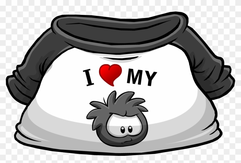 I Heart My Black Puffle T-shirt - Club Penguin Black Puffle #906571
