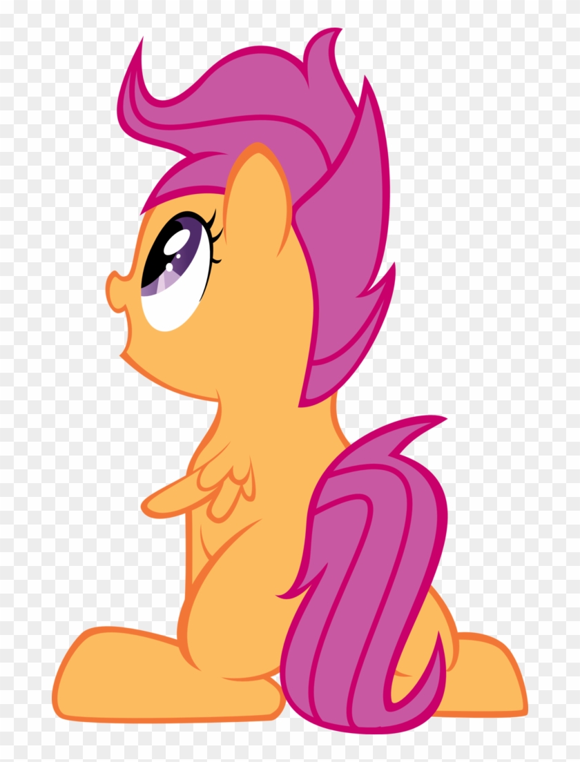 Iamadinosaurrarrr, Back, Safe, Scootaloo, Simple Background, - Cartoon #906648