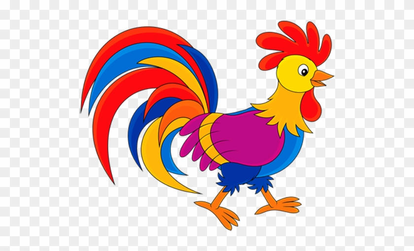 131585735 709 - Colorful Rooster Clipart #906757