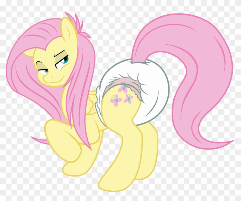 Fluttershy Diaper Rainbow Dash Applejack Pony - Mlp Diaper Fluttershy #906781