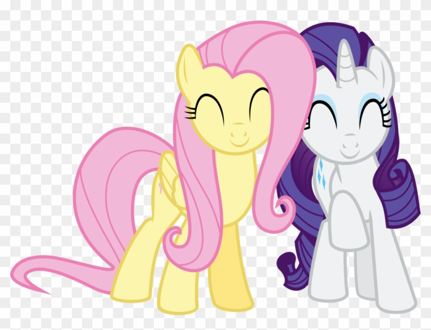 Drawing Excellent Rarity And Fluttershy 5 Adorable - My Little Pony Fluttershy And Rarity #906856