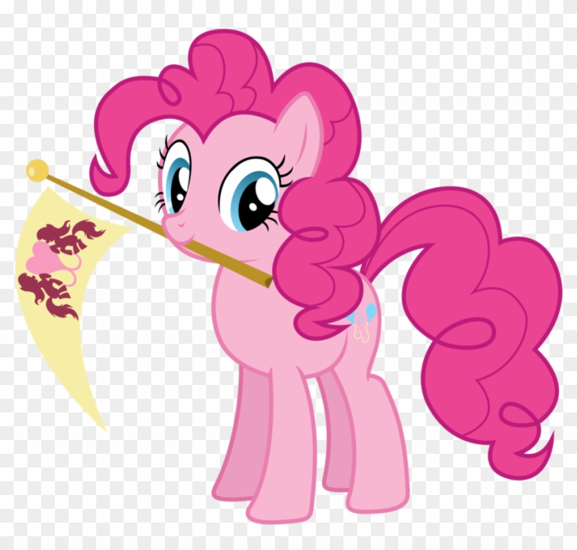 Pinkie Pie With Ponyville Flag Vector By Mpnoir - Pinkie Pie #907108