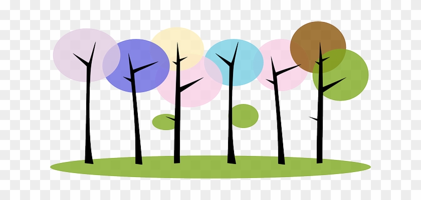 Forest, Trees, Nature, Plants, Abstract - Colorful Tree Clipart #907352