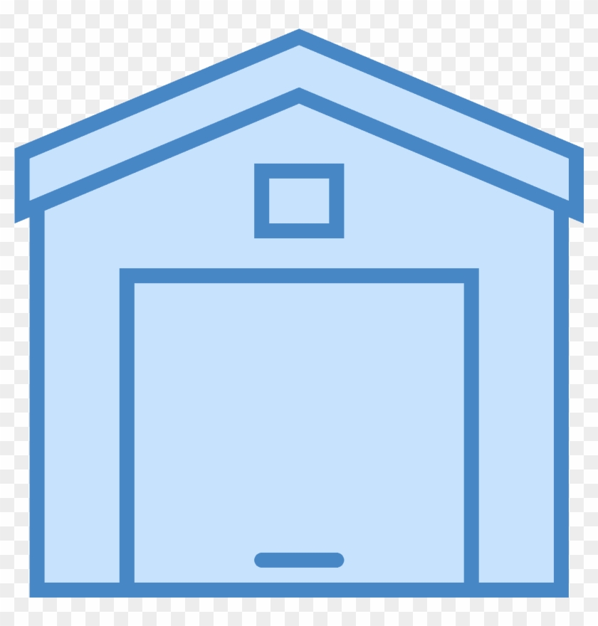 There Is The Front-facing Side Or Entrance Of A Large - Garage Door Open Icon #907404