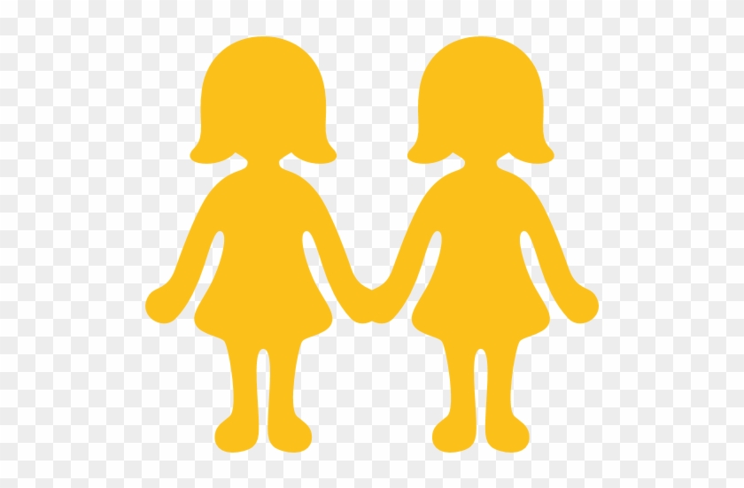 Two Women Holding Hands Emoji - Two Women Holding Hands Emoji #907440