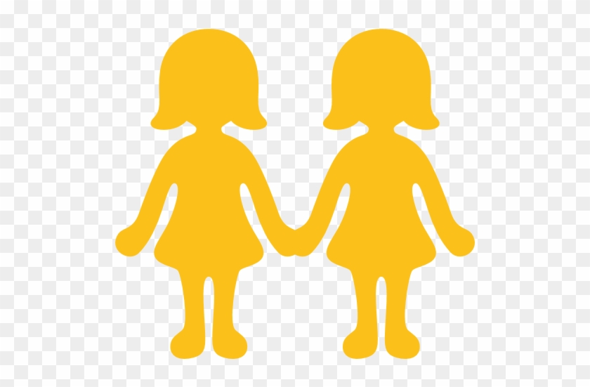 Two Women Holding Hands Emoji - Two Women Holding Hands Emoji #907440