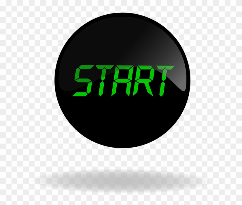 Start, Start Black Button, Button, Web, Internet, Black - Start Button #907541