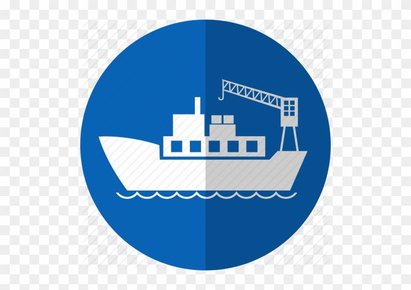 Shipping Services - Barge Icon Blue #907560