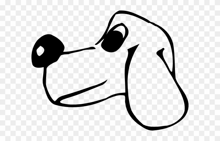 Comic Dog Head Clip Art Vector - Cartoon Dog Face Side View #907587