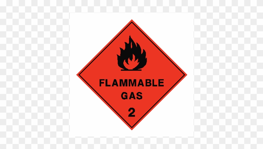 Flammable Gas Sign - Trolley 5 Logo #907628