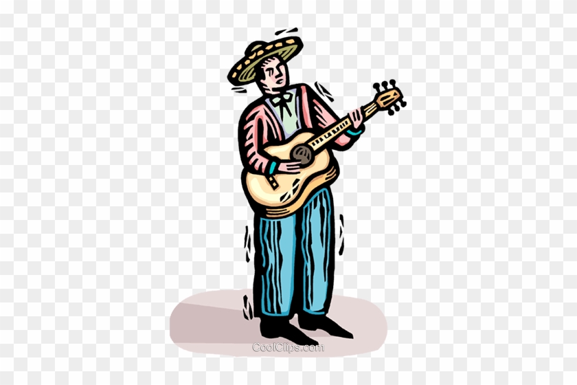 Guitar Player Royalty Free Vector Clip Art Illustration - Spanish Animations #907667