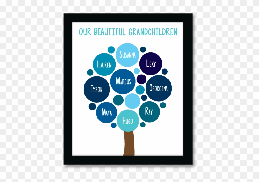 Circle Tree Blue - Baby's Family Tree #907878