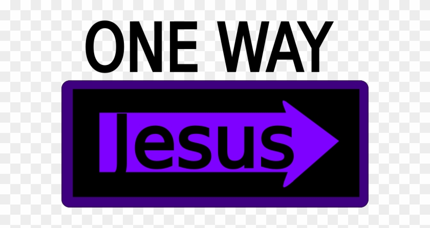 One Way Jesus Clip Art - One Way Jesus Sign #907916