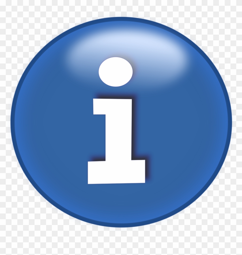 Illustration Of A Blue Information Button - Information Button Transparent Background #908200