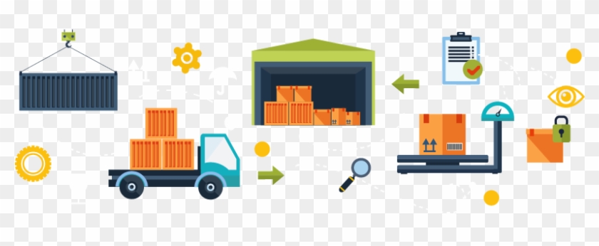 Logistics Warehouse Cargo Train Icon - Logistics #908325