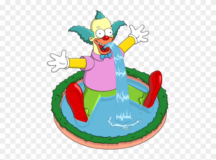 Krusty Fountain - Transparent Gif Simpson Png #908398