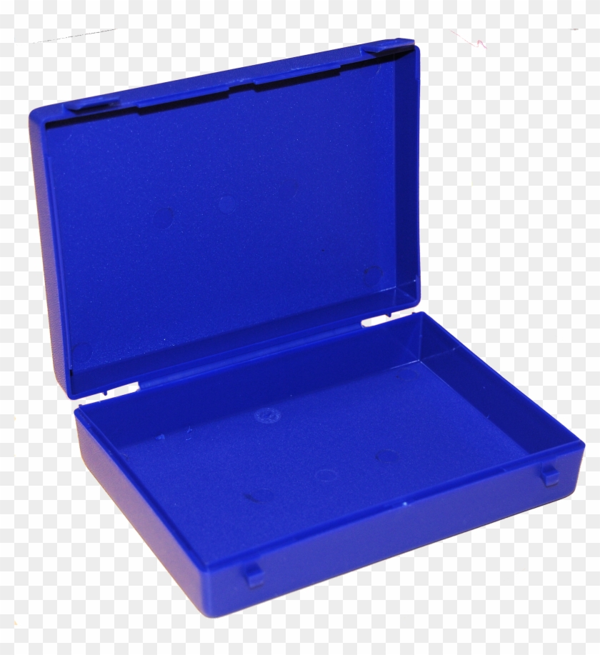 Hinged Plastic Box With Clip Fasteners, 143x106x37mm - Hinged Plastic Black Box #908459