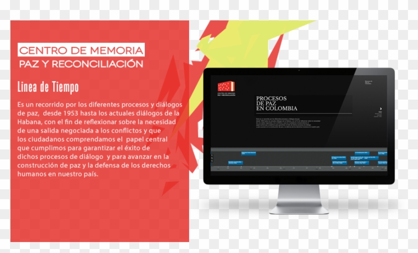 Aplicación Táctil Linea De Tiempo Procesos De Paz - Computer Monitor #908539