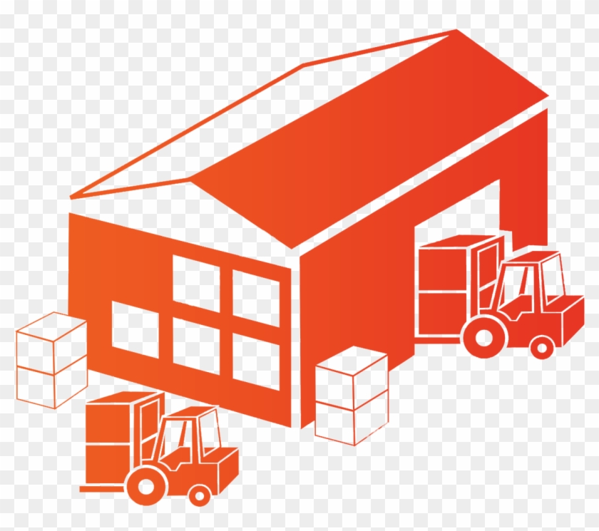 Warehouse Clipart Inventory Management - Warehouse And Forklift Icon #908670