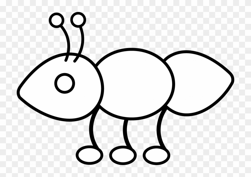 Ant Line Art Clip Coloring Page Picnic Ants Animal - Ant Clip Art Png Black And White #908765