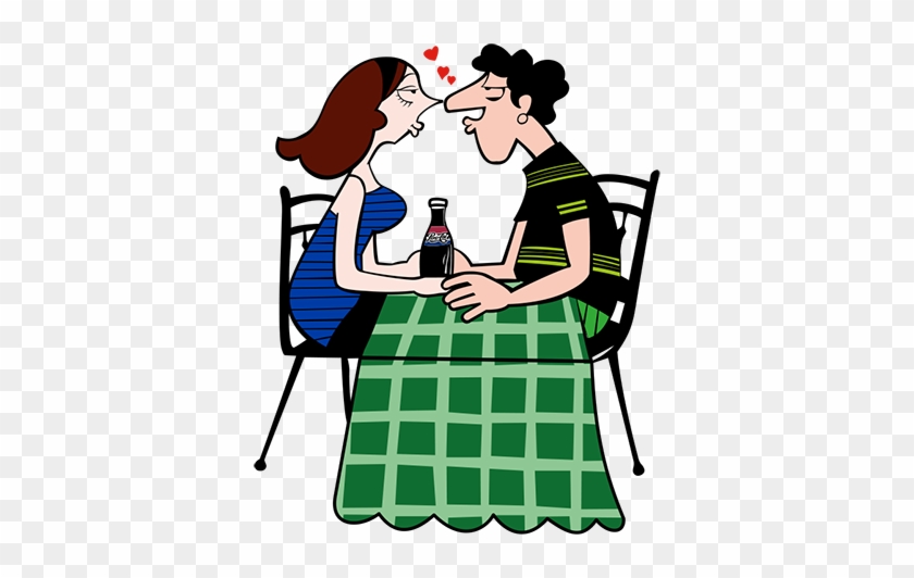 Wandfarbe - Pareja Cenando Dibujo Png #908872