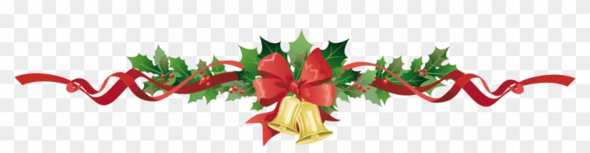 Poinsettia Garland Clipart Christmas Garland Bells - Christmas Garland Transparent #909180