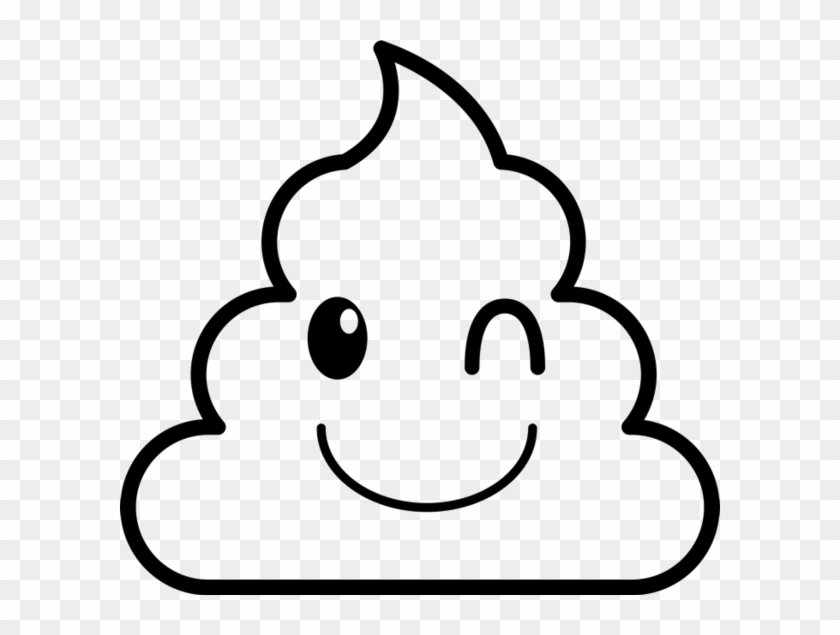 Winking Poop Emoji Rubber Stamp Emoji Stamps Stamptopia - Draw A Poop Emoji #909322
