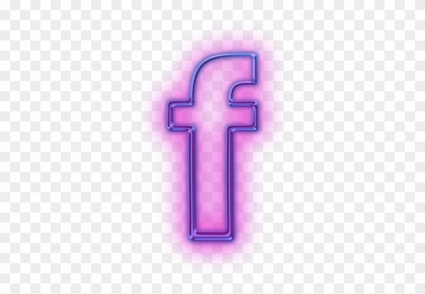 Pink Facebook Logo Png - Neon Social Media Icons Png #909850