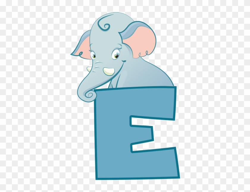 E Animals Wall Adhesive Letter - Letter - Free Transparent PNG Clipart  Images Download
