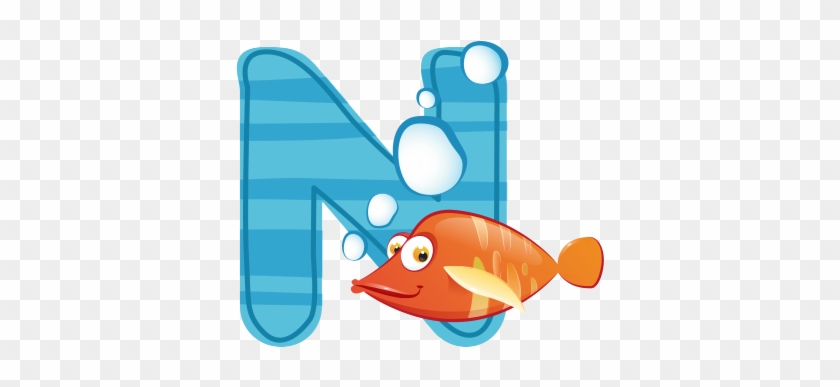 N Wall Adhesive Letters For Kids Rooms - Letter N Sea #909871