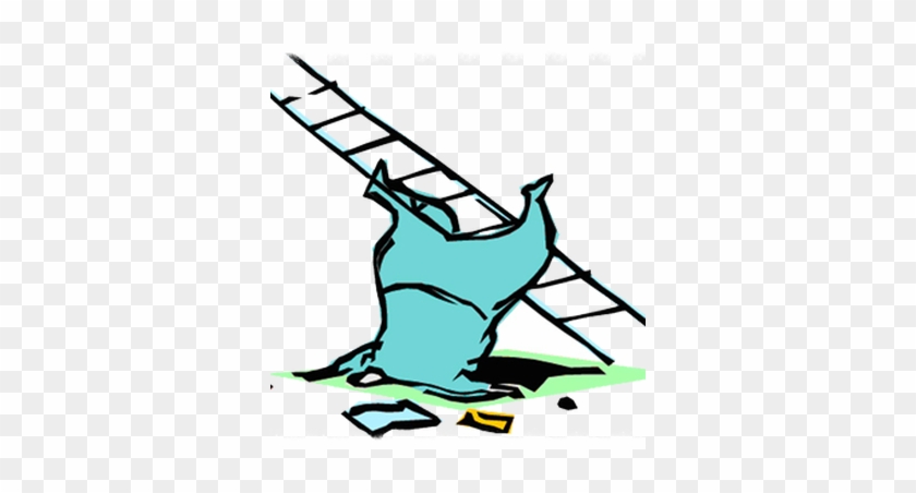 Don't Fall Off The Ladder Cleaning Your Gutters - Man Falling Off Ladder Clipart #909951
