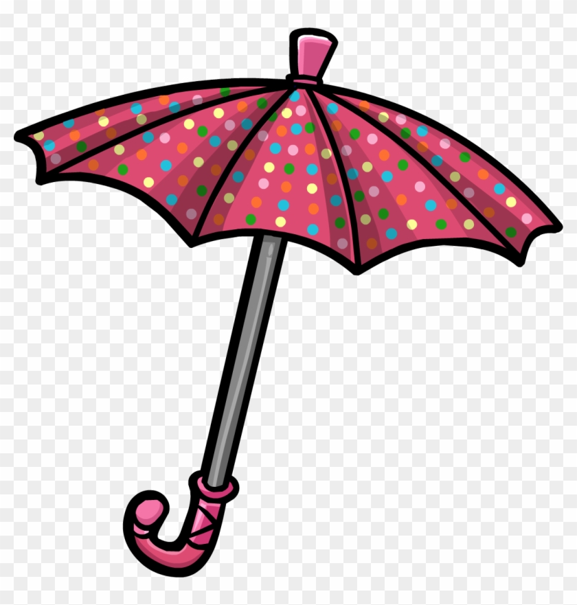 Umbrella Clipart Pink Polka Dot - Pink Polka Dot Umbrella #909973