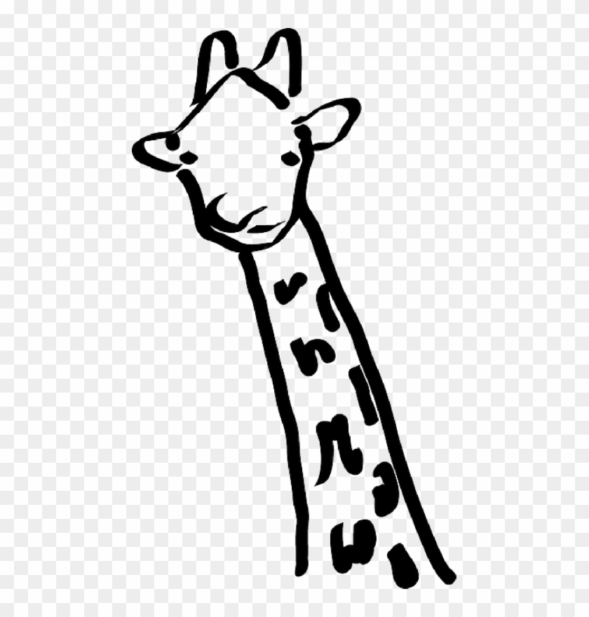Pin Black And White Giraffe Clip Art - Giraffe Clip Art #910497