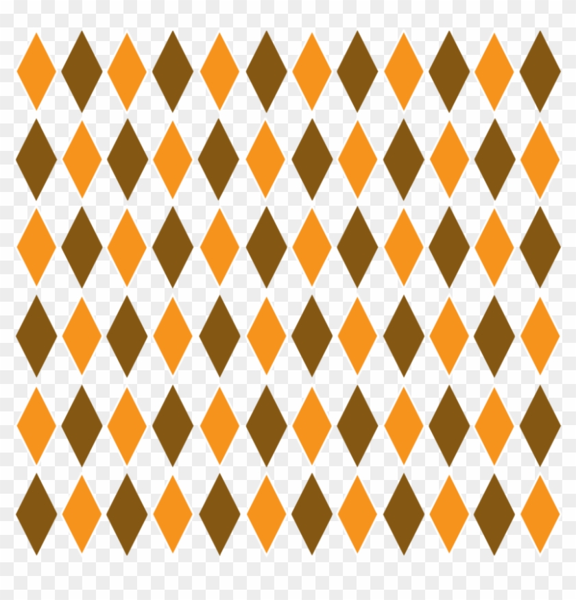 Brown Orange Retro Diamond Pattern - Pattern Clipart #910499