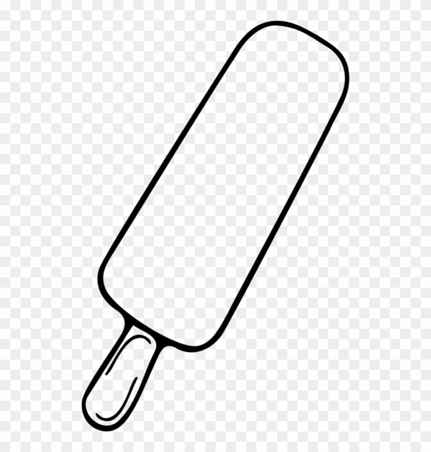 Pin Black And White Ice Cube Clip Art - Stick Ice Cream Drawing #910500