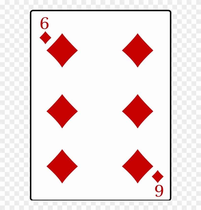 Free 6 Of Diamonds - Clip Art #910537