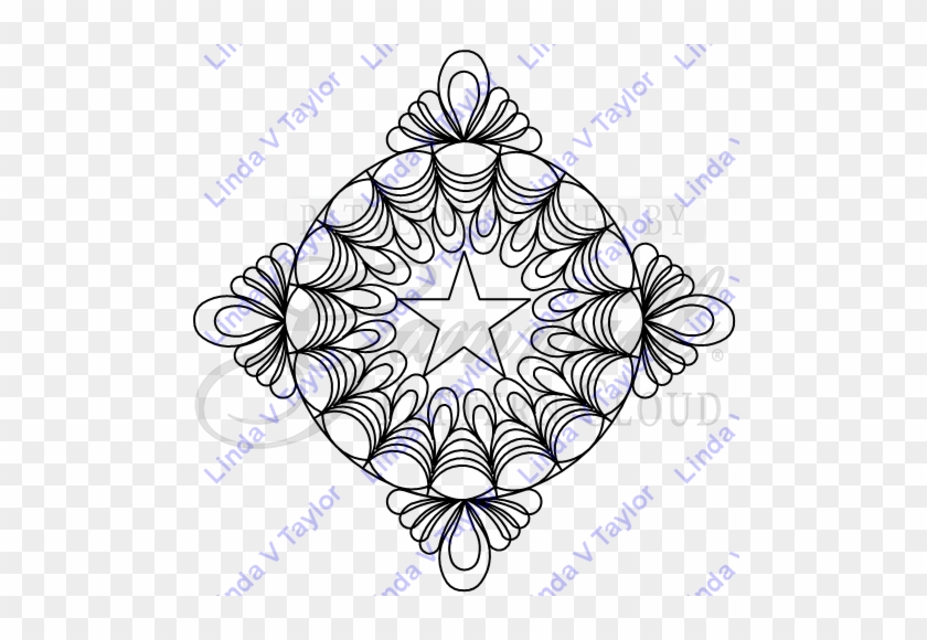 Lt 2229 Star Diamond - Line Art #910579