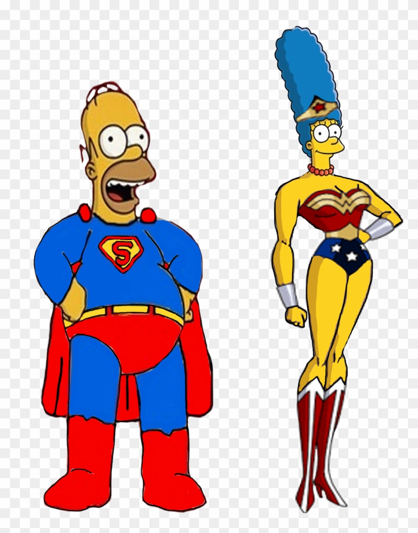 Superhomer And Wonder Marge By Darthraner83 - Wonder Woman Justice League #910586