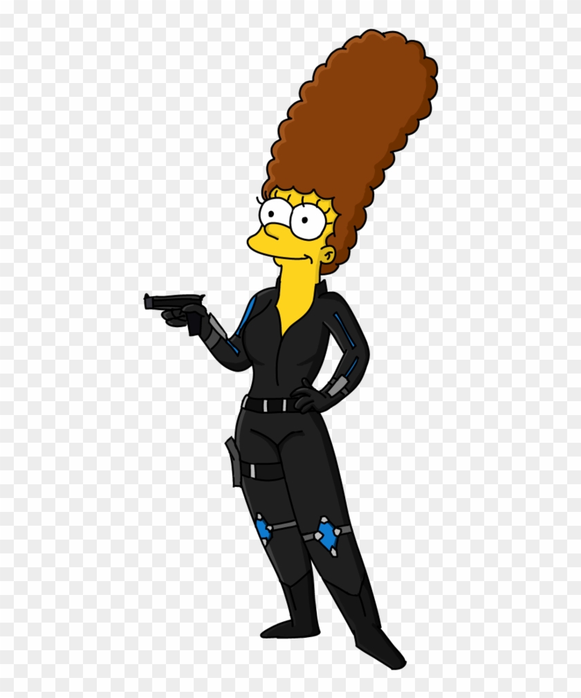 Marge Simpson As Black Widow By Abixa - The Simpsons #910613