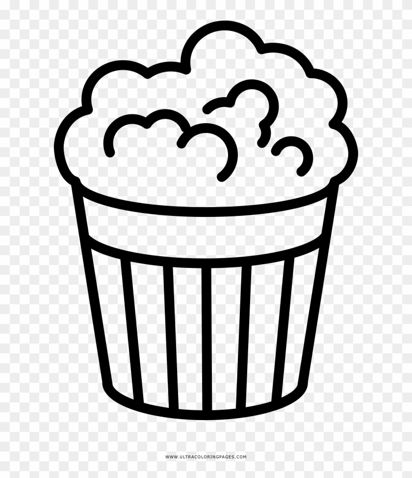 Popcorn Coloring Page - Vaso De Cafe Dibujo #910919