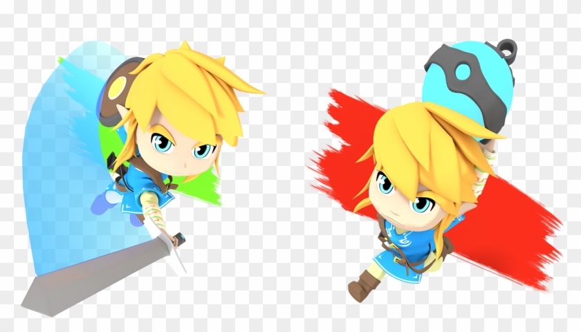 3d Model Of Link In Chibi/toon Style Of The Game The - Cartoon - Free  Transparent PNG Clipart Images Download