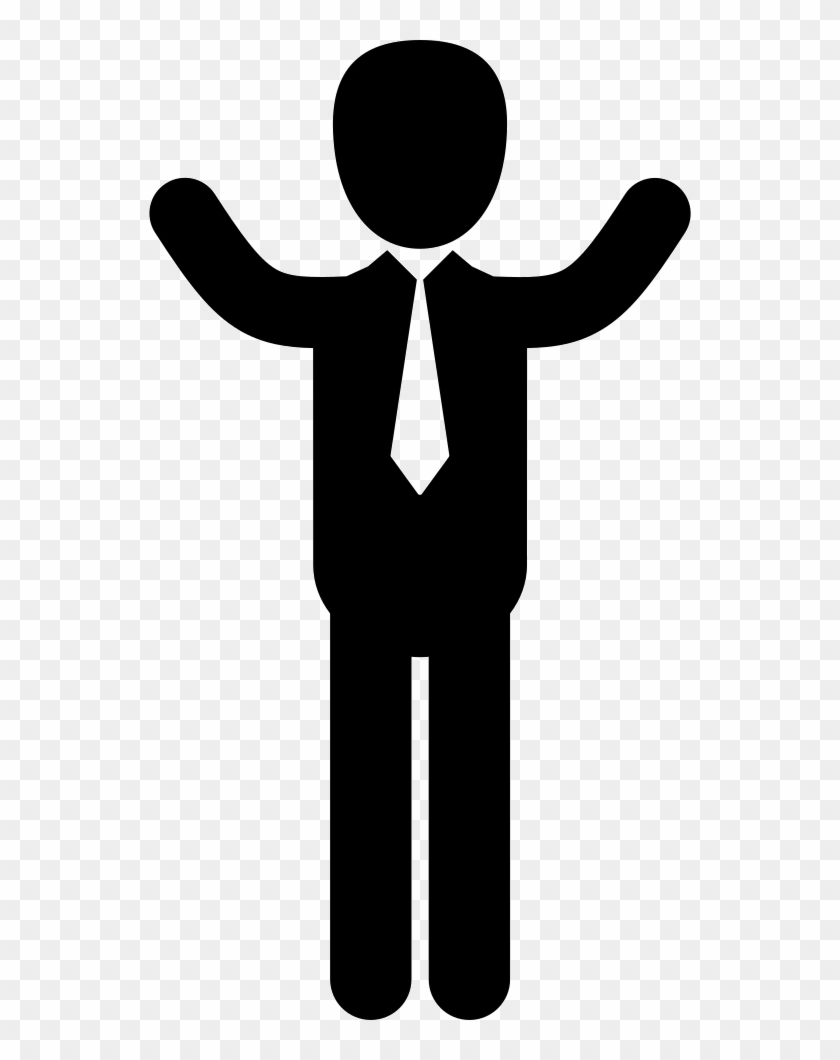 Businessman With Outstretched Arms Comments - Stick Man With Arms Up #911357