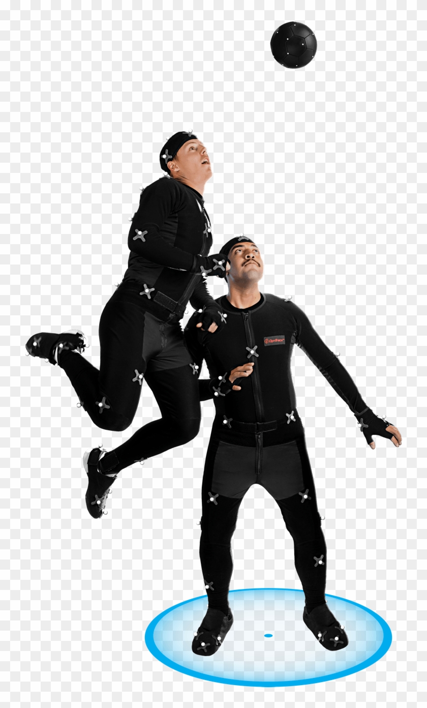 Soccer Players With Mocap Suits Demonstrating How Optitrack - Optitrack Motion Capture Suit #911445